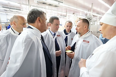 Развитие сырьевой базы и увеличение выпуска продукции. Турчин посетил Оршанский мясоконсервный комбинат