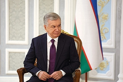 Лукашенко и Мирзиёев встретились для переговоров во Дворце Независимости