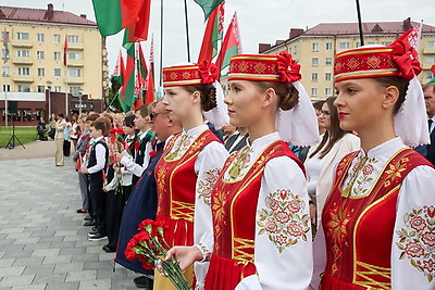\"В единстве наша сила\": митинг-реквием прошел на площади Славы в Могилеве