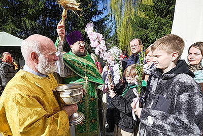 Православные верующие отметили Вербное воскресенье