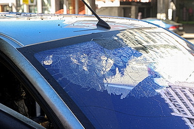 В Минске на Немиге горел автомобиль