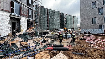 В Минске на стройке обрушились леса