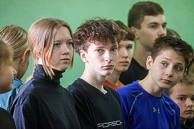 В Бресте проходит первенство города по подъему по штурмовой лестнице