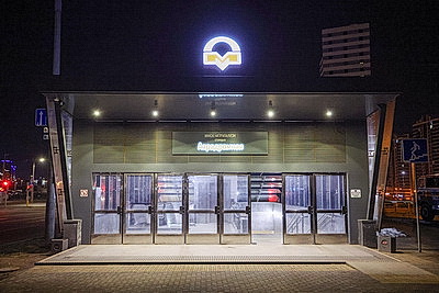 Ночные учения МЧС прошли на станции метро \"Аэродромная\" в Минске