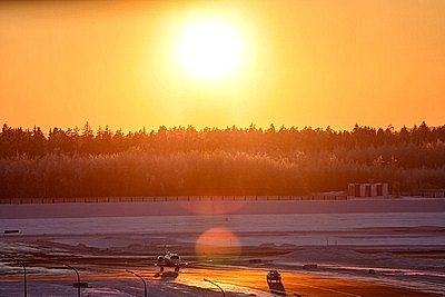 Национальный аэропорт Минск впервые провел зимнюю споттинг-сессию для фотографов