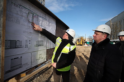 Монолитные работы завершены. В центре Минска возводят восьмиэтажный корпус онкологического центра