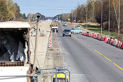 В Могилевской области проходит реконструкция трассы Р122 Могилев-Чаусы