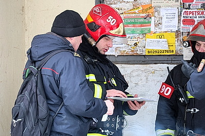 В Витебске спасатели выезжали по сообщению о проседании плиты в квартире многоэтажки