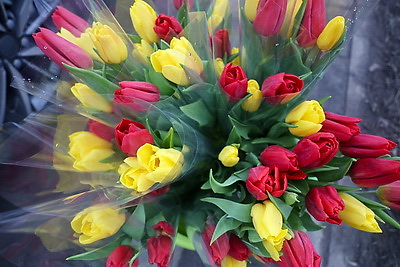 Вместо проверки документов - цветы. Сотрудники ГАИ поздравили могилевских женщин-водителей