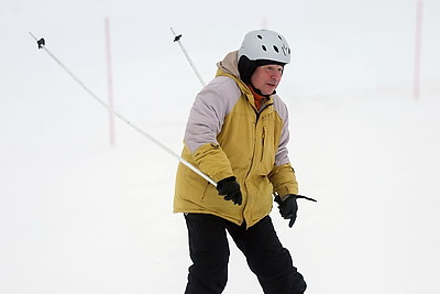 Горнолыжный спуск начал работать в парке \"Коробчицкий Олимп\" вблизи Гродно