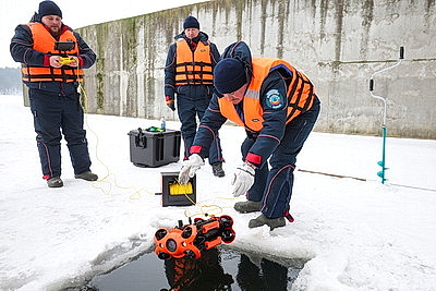 Тестирование подводного дрона-робота провели на Гродненской ГЭС