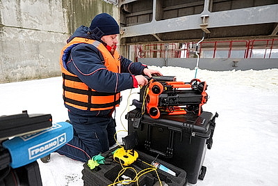 Тестирование подводного дрона-робота провели на Гродненской ГЭС
