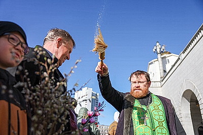 Православные верующие отметили Вербное воскресенье