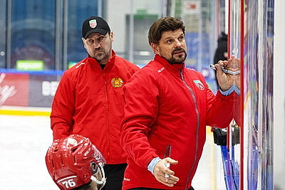 Молодежная сборная Беларуси по хоккею провела открытую тренировку в преддверии Кубка Будущего