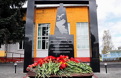 Памятный знак \"Эхо Чернобыля\" установили в агрогородке Стреличево Хойникского района