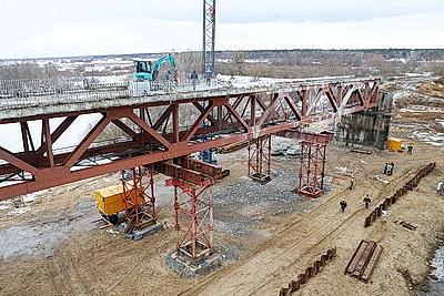 В Речицком районе приступили к реконструкции автомобильного моста через Днепр