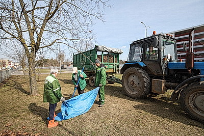 Весенняя уборка началась на улицах Минска