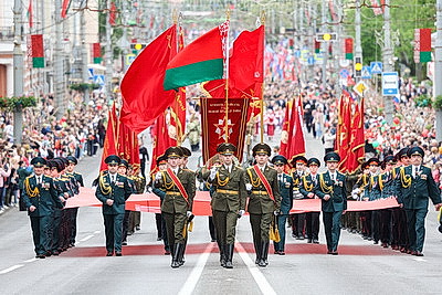Парад военной техники, памятные акции: 9 Мая в Гомеле