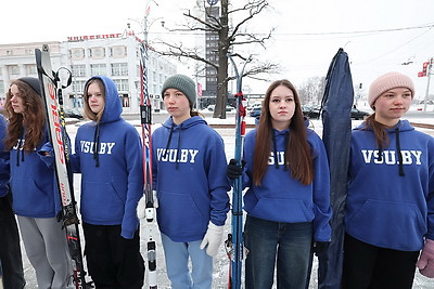 В Витебске стартовал лыжный патриотический поход по случаю 108-летия со дня рождения П.Машерова