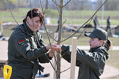 Лукашенко на субботнике работал на площадке Национального исторического музея