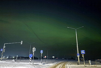Полярное сияние в окрестностях Гродно