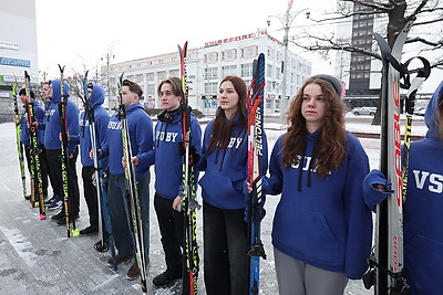 В Витебске стартовал лыжный патриотический поход по случаю 108-летия со дня рождения П.Машерова
