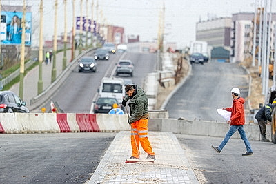 Монтаж пролетных сооружений на новой ветке моста через Мухавец в центре Бреста планируют начать летом