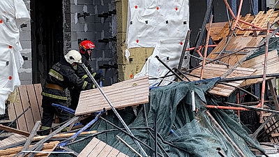В Минске на стройке обрушились леса