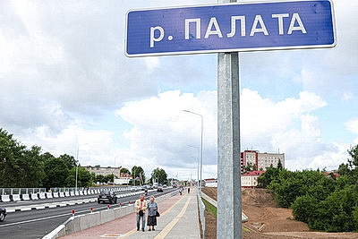 В Полоцке открыли движение по мосту через реку Полота после реконструкции
