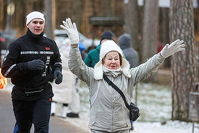 Новогодний \"Забег трезвости\" состоялся 1 января в Беларуси