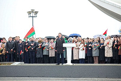 Торжественно и ярко. Церемония чествования государственных символов прошла в Минске