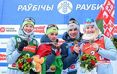 Команда Беларуси выиграла смешанную эстафету на домашнем этапе Кубка Содружества