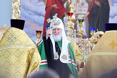 Патриарх Кирилл возглавил Божественную литургию в Свято-Воскресенском соборе Бреста