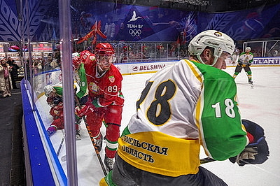 Хоккейная команда Президента победила сборную Гомельской области в матче РХЛ