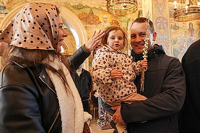 Православные верующие отметили Вербное воскресенье