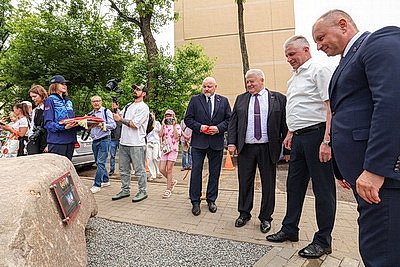 В Минске открыли сквер к 100-летию ДОСААФ