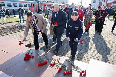 В Орше встретили первый беспересадочный поезд из Смоленска