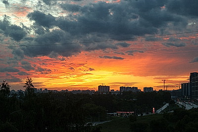 Летний закат над Минском
