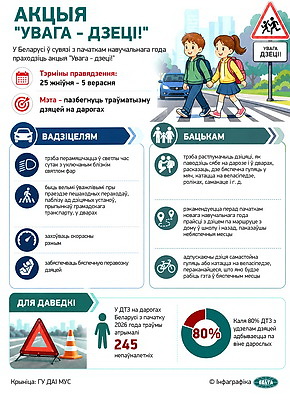 Инфографика. Акция \"Внимание - дети!\"