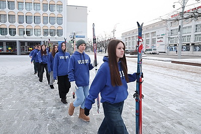 В Витебске стартовал лыжный патриотический поход по случаю 108-летия со дня рождения П.Машерова