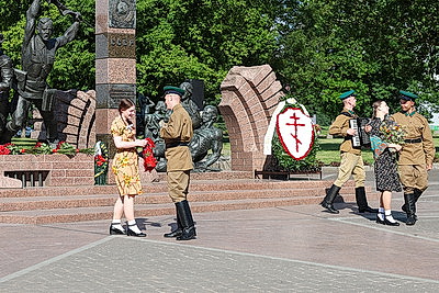 Память пограничников почтили в Бресте акцией \"Боевой расчет\"