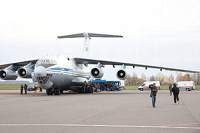 Три самолета с жителями Алешек прибыли в Беларусь