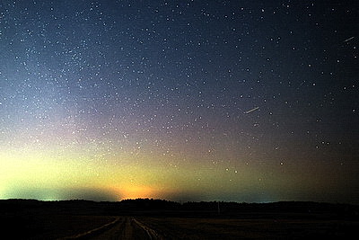 Полярное сияние в небе над Беларусью