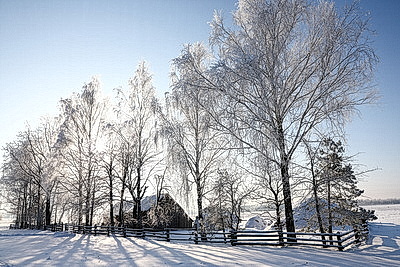 Зима в белорусской глубинке