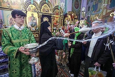 Православные верующие отметили Вербное воскресенье