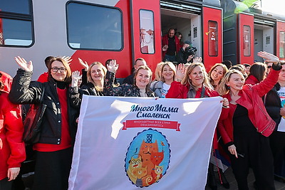 В Орше встретили первый беспересадочный поезд из Смоленска