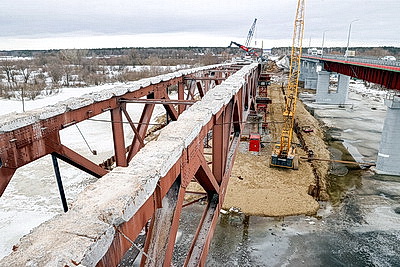 В Речицком районе приступили к реконструкции автомобильного моста через Днепр