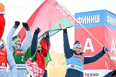 Команда Беларуси выиграла смешанную эстафету на домашнем этапе Кубка Содружества