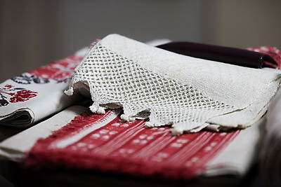 Коллекцию рушников показали гостям Большого театра на Вечере белорусской культуры