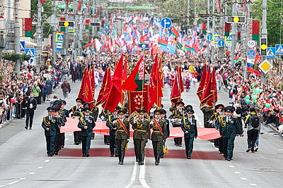 Парад военной техники, памятные акции: 9 Мая в Гомеле